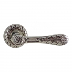1155-7 Agata Class Door Handle on Rose Frosio Bortolo Handmade in Italy