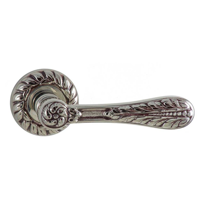 1155-7 Agata Class Door Handle on Rose Frosio Bortolo Handmade in Italy