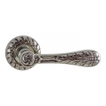 1155-7 Agata Class Door Handle on Rose Frosio Bortolo Handmade in Italy