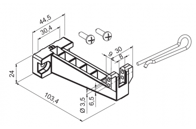 Bracket for bottom hinged Application Engine Mingardi