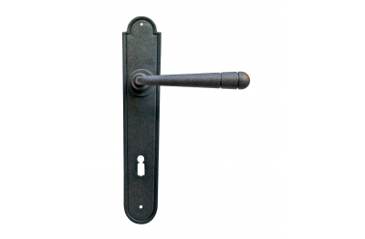 12 Galbusera Door Handle with Plate Artistic Wrought Iron