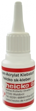 Cyanoacrylate Glue for Rubber and PVC Heicko Dense 20g