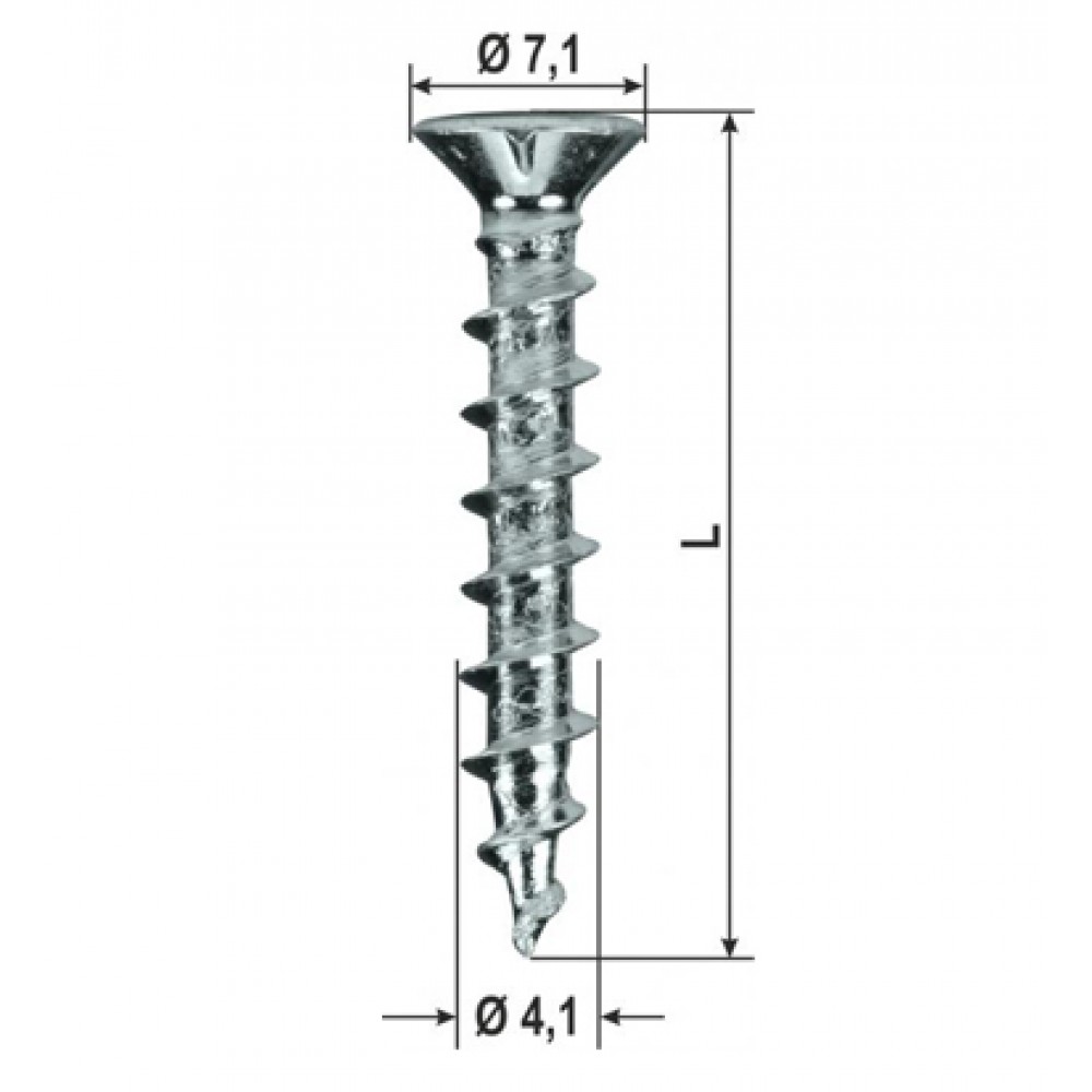 Screws Hardware Power Speed ​​PVC Various Sizes 2000pz HEICKO Segatori