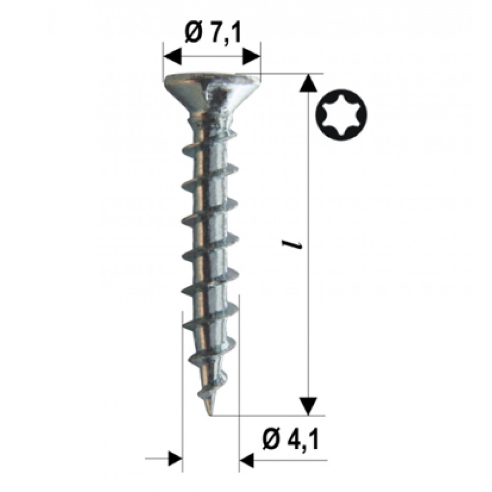 Screws Hardware Power Speed ​​TX PVC Various Sizes 2000pz HEICKO Segatori