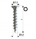 Screws Hardware Power Speed ​​TX PVC Various Dimensions 2000 pieces HEICKO