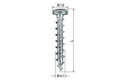 Hardware Screws Round Head PVC Various Sizes 1000pz HEICKO Segatori