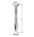 Wood screws holing for Punta Sharp Various Dimensions 1000 pcs HEICKO