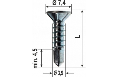 Tek Screws Top As PVC Various Dimensions 2000 pieces HEICKO