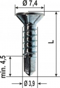 Tek Screws Top As PVC Various Dimensions 2000 pieces HEICKO