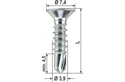 Tek Screws Nori PVC Various Dimensions 2000 pieces HEICKO