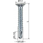 Tek Screws Nori Top Silver PVC Various Dimensions 2000 pieces HEICKO