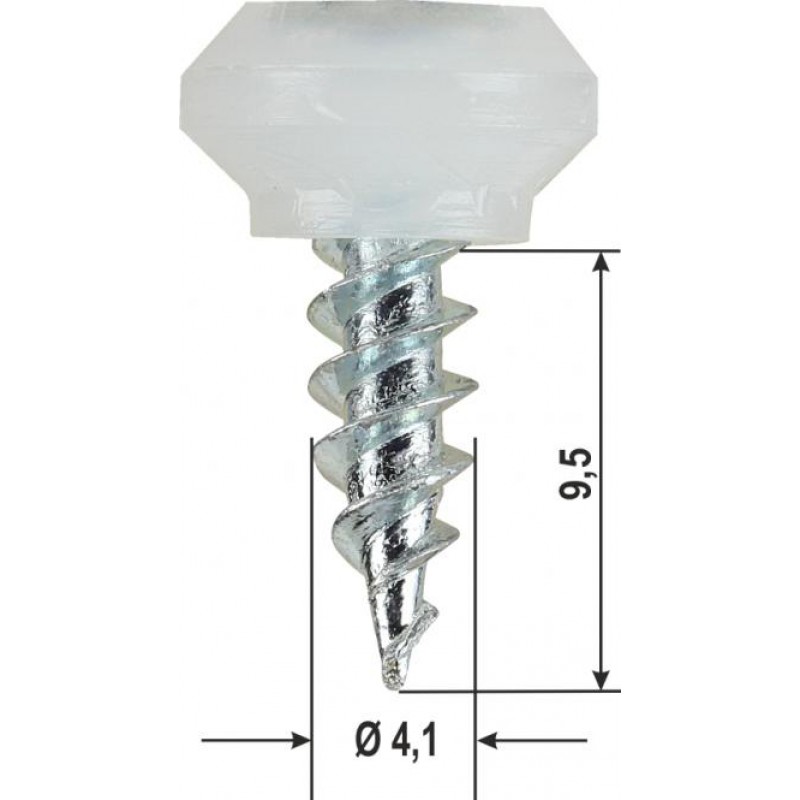 Screws fixing Shooting for Various Profiles PVC Packaging 1000 pcs HEICKO