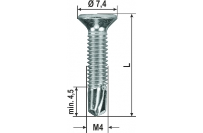 Tek Screws Metric TX PVC Various Dimensions 2000 pieces HEICKO