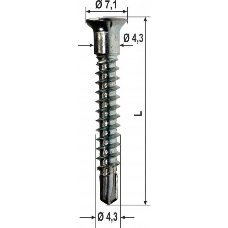 Special screws Burglar Hardware Various Dimensions 1000 pcs HEICKO