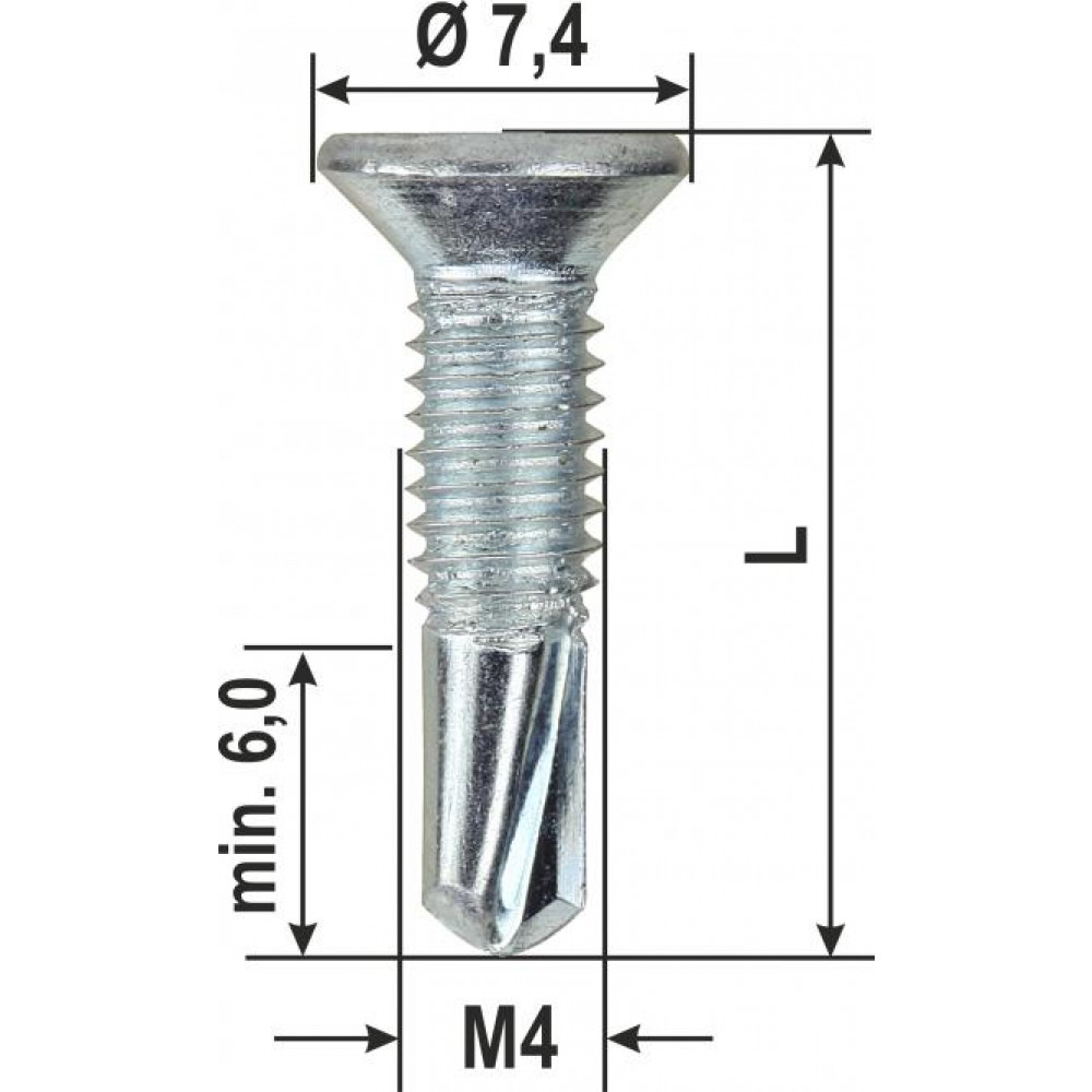 Tek Screws Metric Eco PVC Various Dimensions 2000 pieces HEICKO