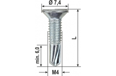 Tek Screws Metric Eco PVC Various Dimensions 2000 pieces HEICKO