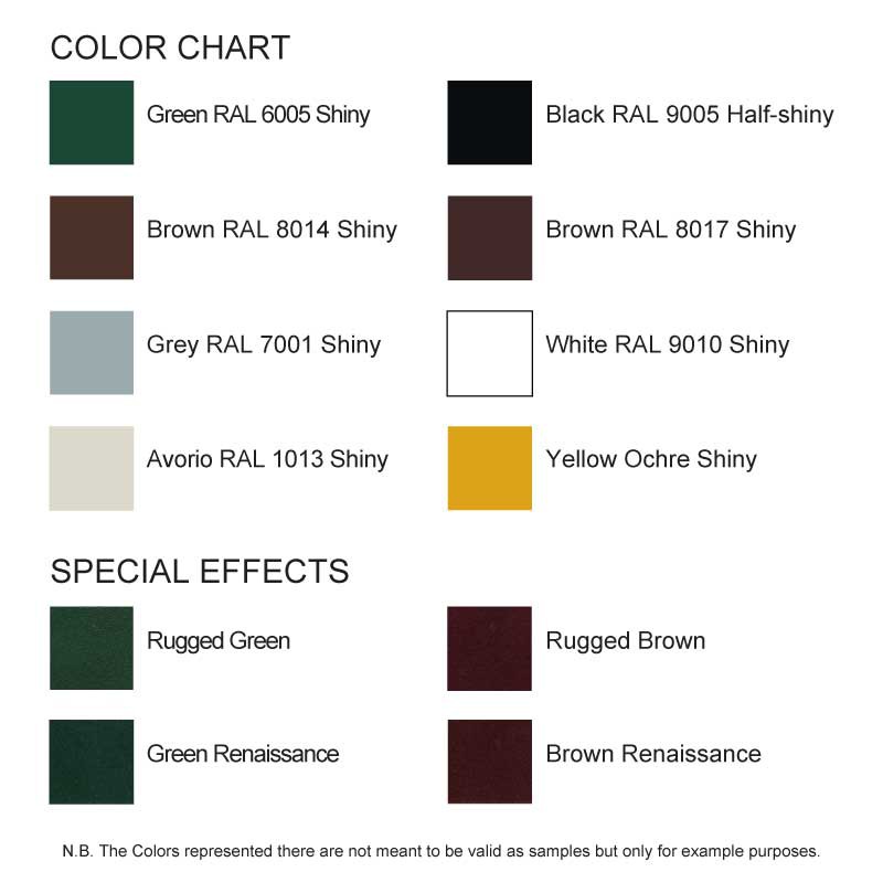 16 Bis Riviera CiFALL Flat Hatch Hinge Shaped Hardware For Shutters