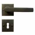1816/SQA Helsinki Model Galbusera Door Handle with Rosette and Keyhole Limpet Artistic Wrought Iron