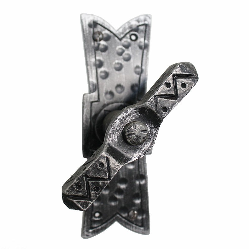 2069 Twisted Wrought Iron Door Handle on Plate Lorenz Ferart