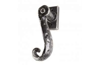 2069 Twisted Wrought Iron Door Handle on Plate Lorenz Ferart