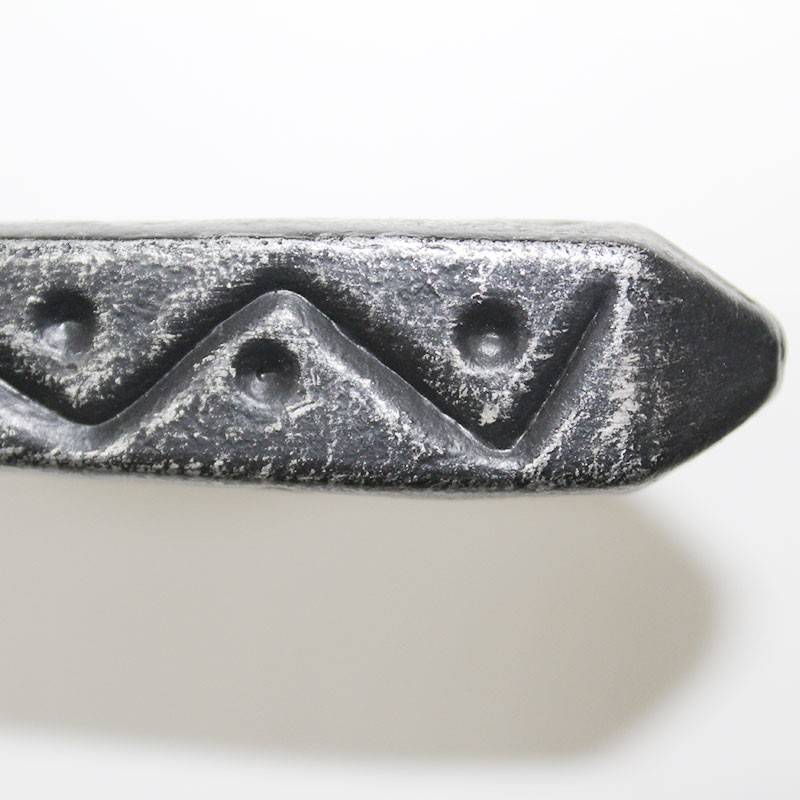 2004 Wide Medieval Wrought Iron Door Handle on Plate Lorenz Ferart