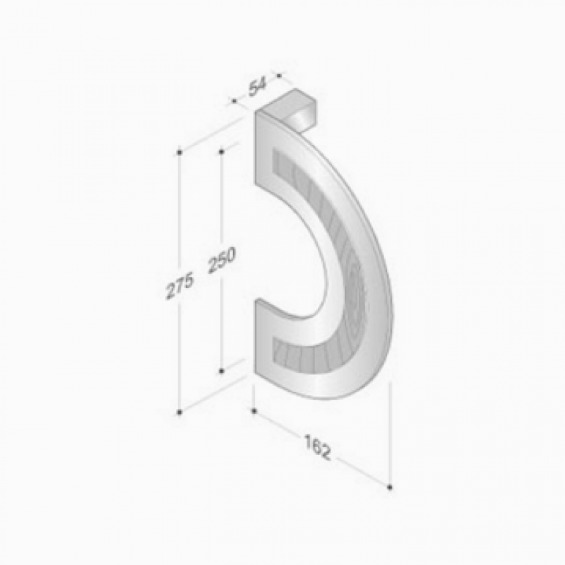 200.YOD.011 pba Handle Wood and Stainless Steel AISI 316L