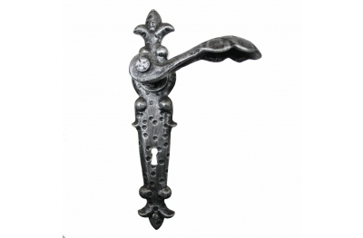 2012 Decorative Wrought Iron Door Handle on Plate Lorenz Ferart