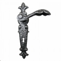 Wrought Iron Door Handle on Plate Lorenz 2012