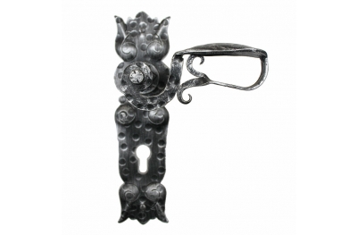 2012 Decorative Wrought Iron Door Handle on Plate Lorenz Ferart