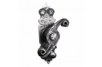 2104 Noble Wrought Iron Window Handle with Plate Lorenz Ferart