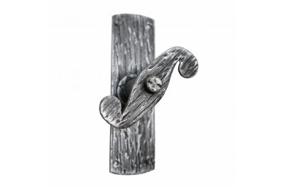 2107 Streaked Wrought Iron Window Handle with Plate Lorenz Ferart