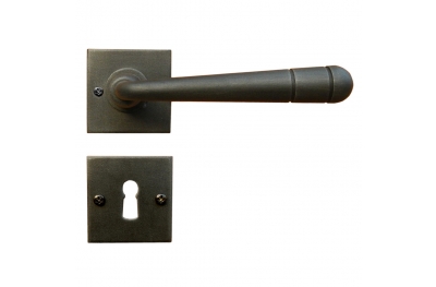 2110/SQA Linz Model Galbusera Door Handle with Rosette and Keyhole Limpet Artistic Wrought Iron