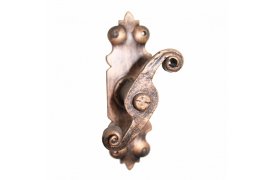 2117 Country Wrought Iron Window Handle with Plate Lorenz Ferart
