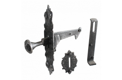 2271 Safety Lever with Decoration to Block Door Wrought Iron Lorenz Ferart