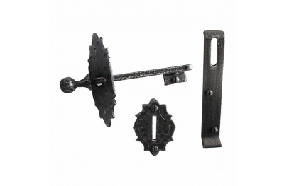 2274 Safety Lever with Decoration to Block Door Wrought Iron Lorenz Ferart