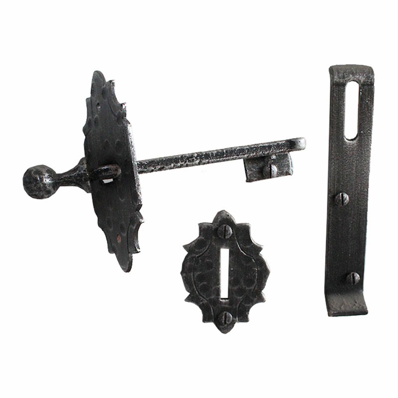 2274 Safety Lever with Decoration to Block Door Wrought Iron Lorenz Ferart