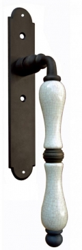 2511 Galbusera Lift and Slide Handle Porcelain and Wrought Iron