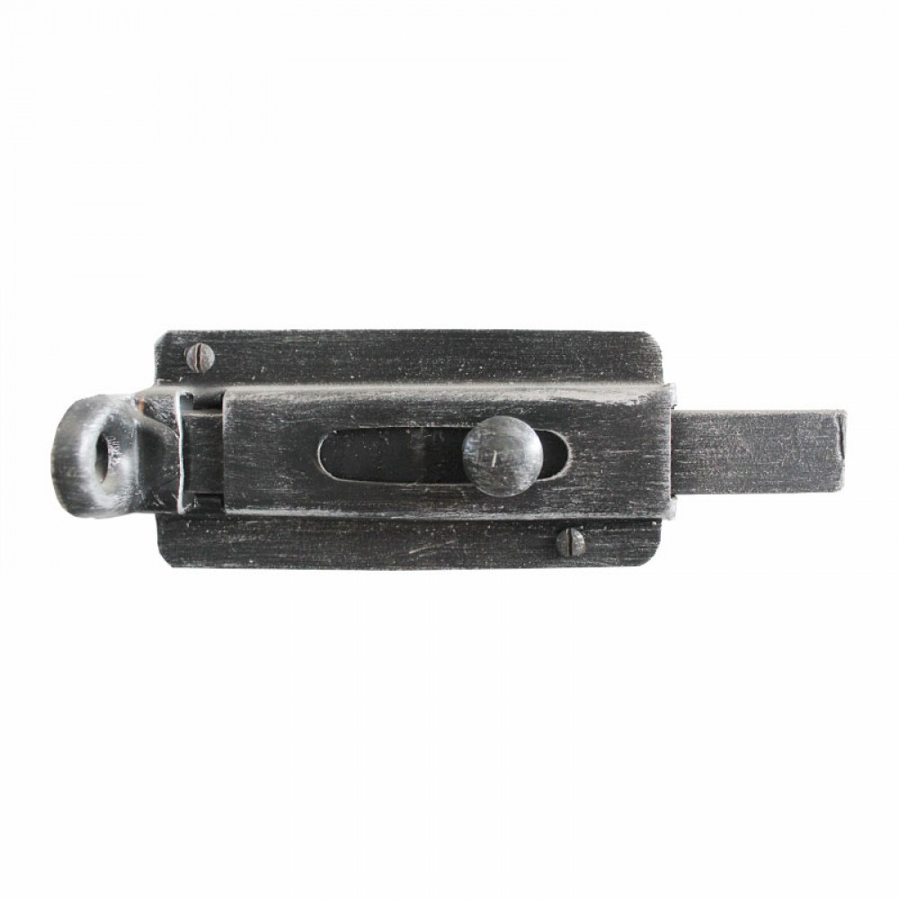 2664 Wrought Iron Horizontal Aldrop Bolt Handmade for Doors Lorenz Ferart