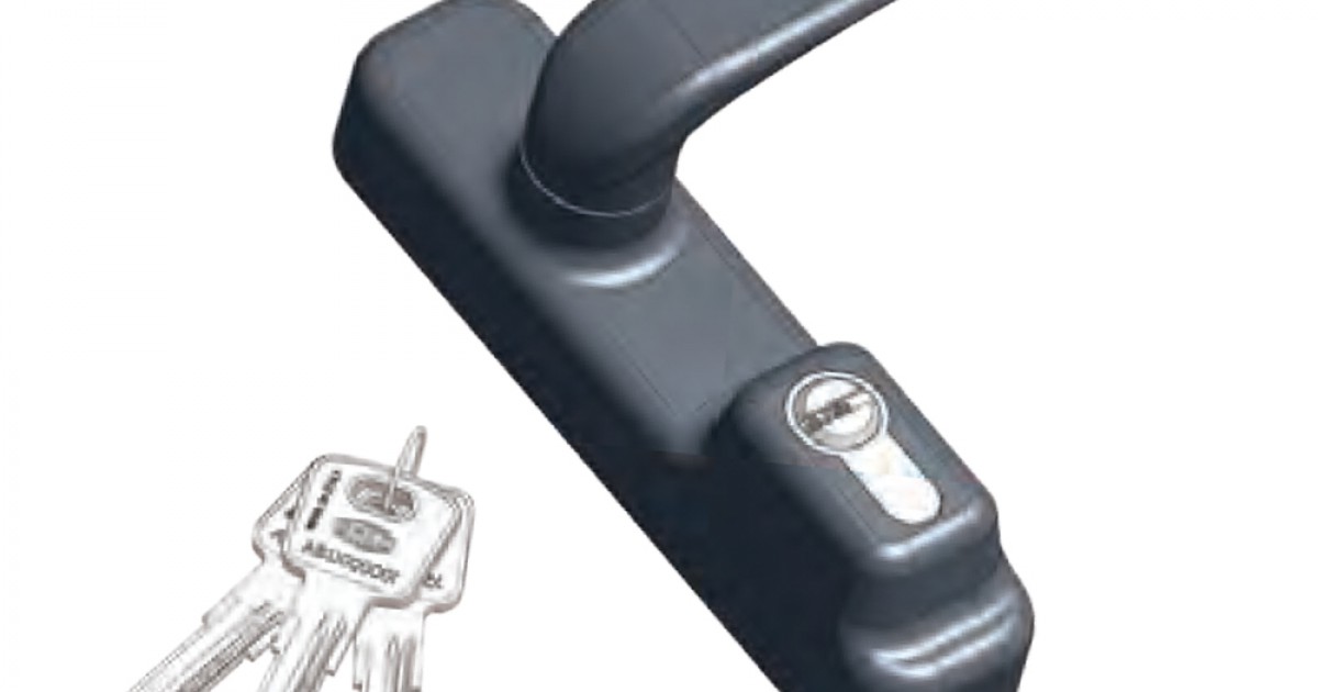 Plate with handle and cylinder key Flat Omec accessories Manig. Antip.