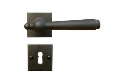 2901/SQA Munich Model Galbusera Door Handle with Rosette and Keyhole Limpet Artistic Wrought Iron