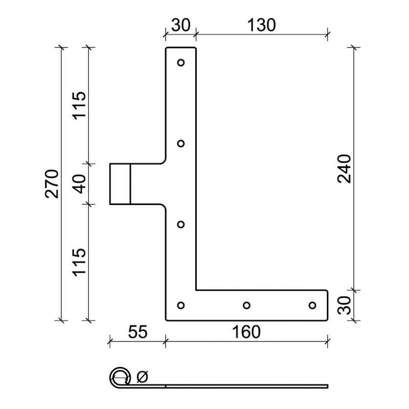 29 CiFALL L Shape Hinge Straight Long Neck Hardware For Shutters