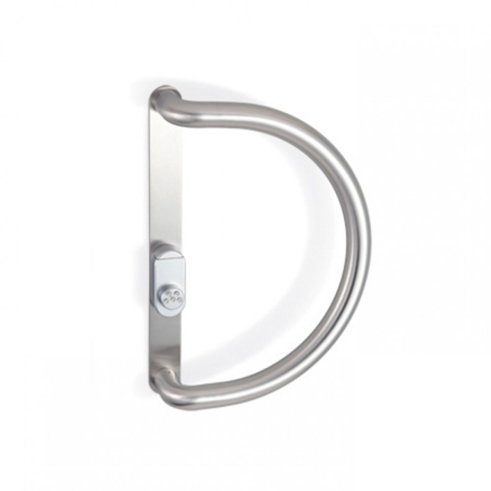 2CT.224.0035.44 Pull Handle with Security Shield and Cylinder Protection