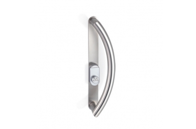 2CT.227.0035.44 Pull Handle with Security Shield and Cylinder Protection