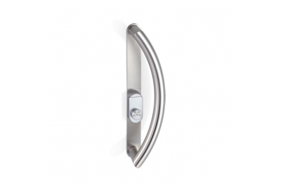 2CT.227.0035.44 Pull Handle with Security Shield and Cylinder Protection