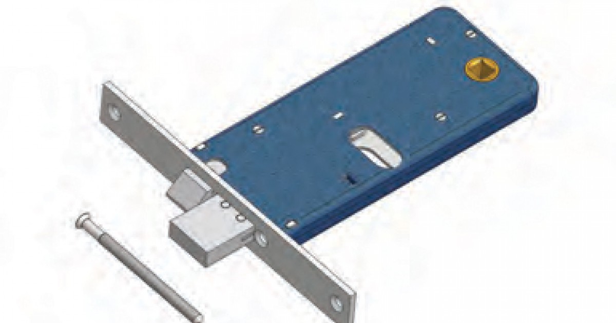 Deadbolt and latch Omec Art.882-TT / F15 Locks for Aluminum Profiles Bands