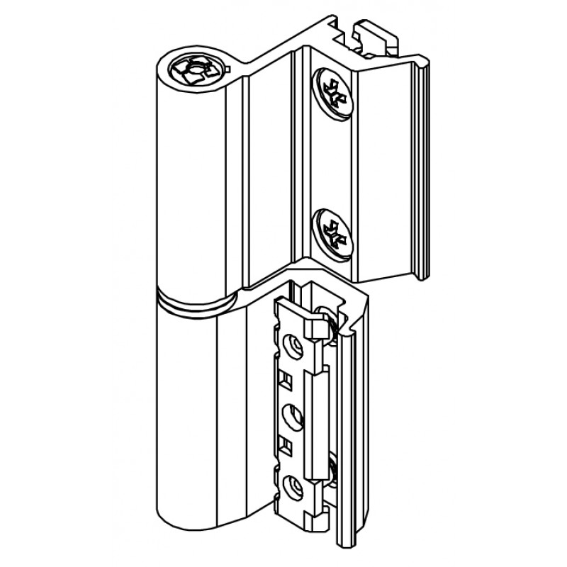 Flash Base Hinge CE Art.00120U Giesse; European Chamber, for Aluminum