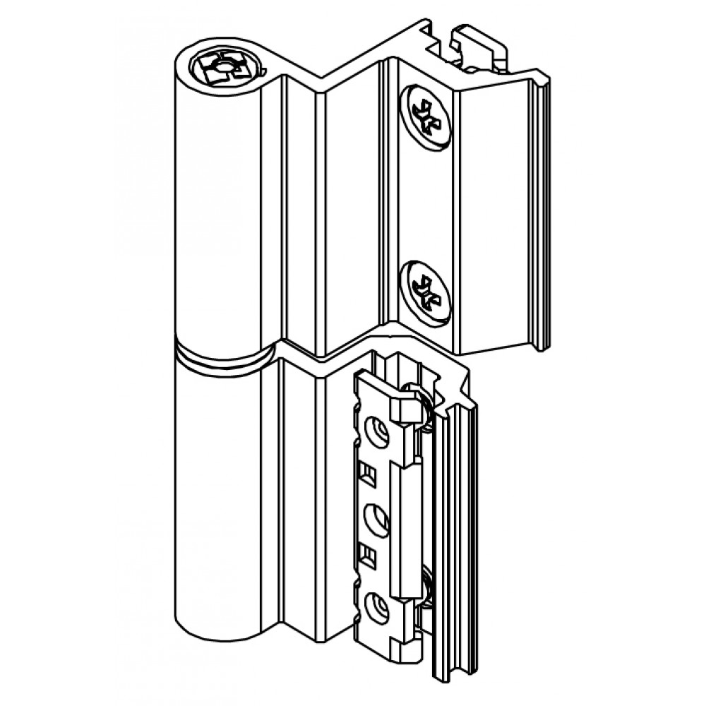 CE Base 3A Flash Hinge Door Art00121U Giesse; European Chamber, for Aluminum