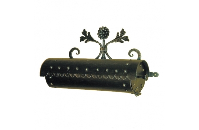 6024 Wrought Iron Cylindrical Mailbox Carrying Envelopes and Newspapers Lorenz