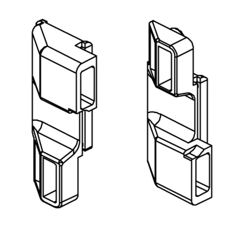 Couple blocks Connecting Cremonese Art.02385 Giesse; Profile for R