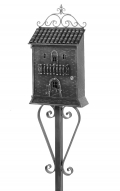 868 Galbusera Scaffold Pole Mailbox Artistic Wrought Iron